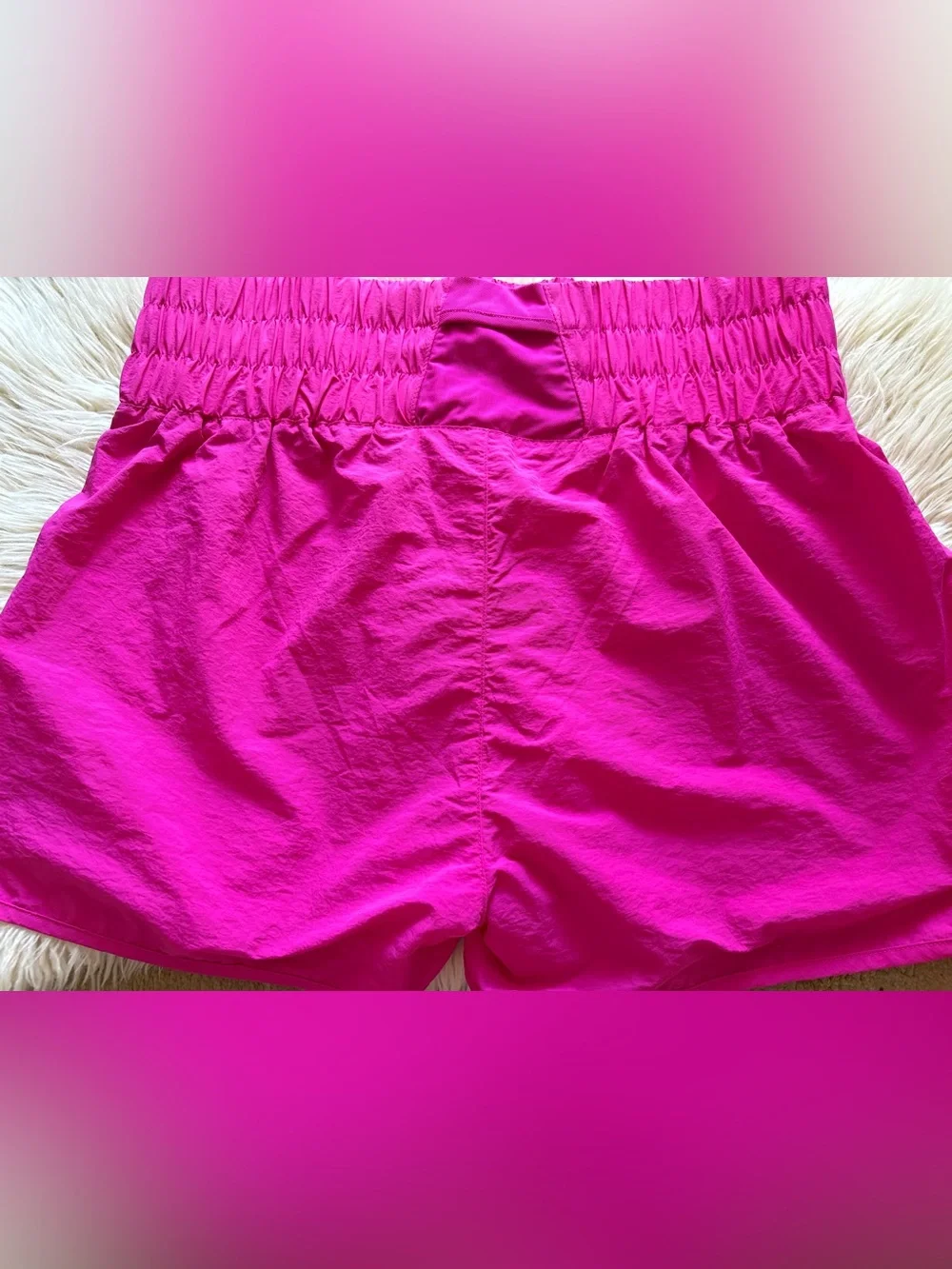 Zenana Casual Windbreaker Smocked Waistband Running Active Gym Shorts Women’s 1X